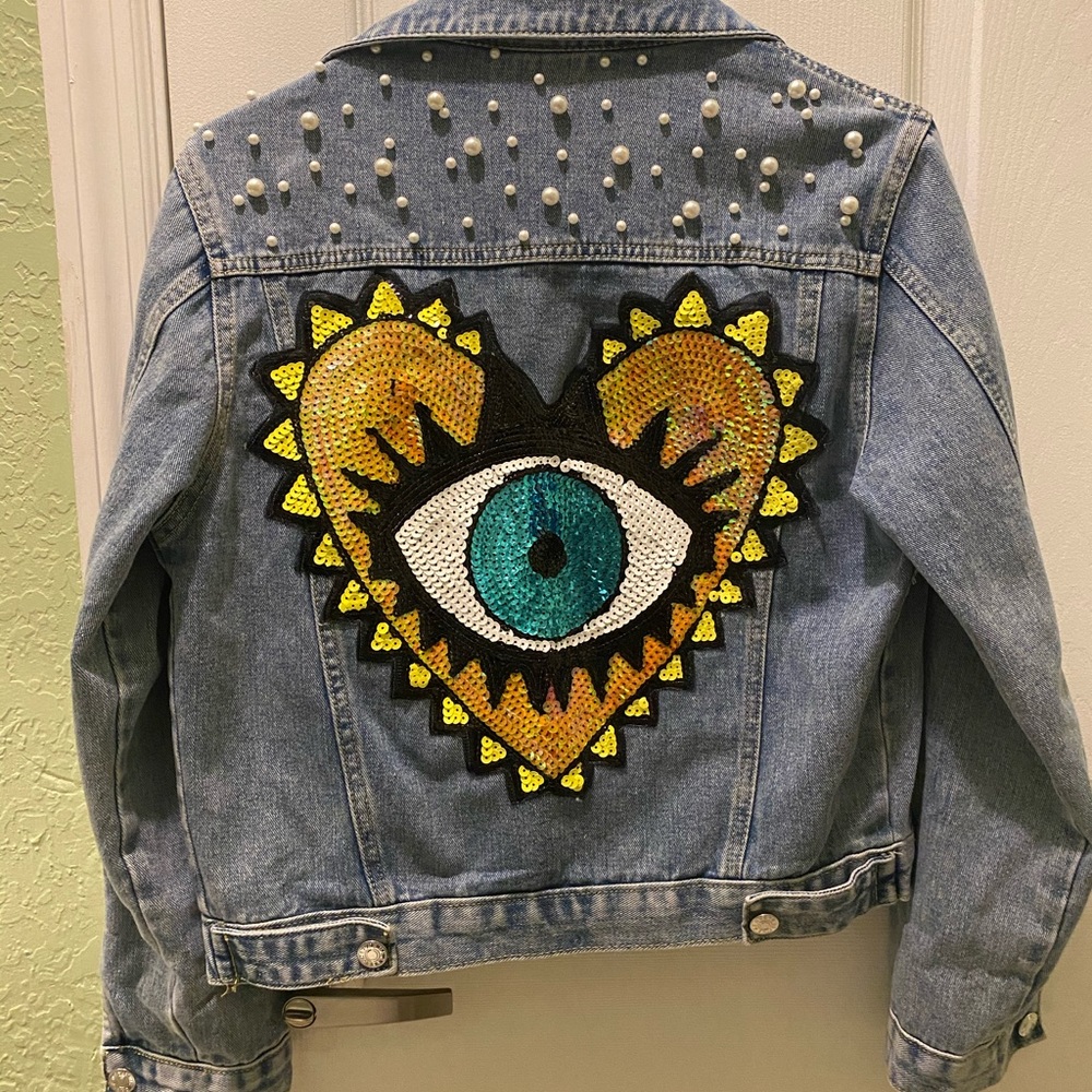Denim Jacket Evil Eye